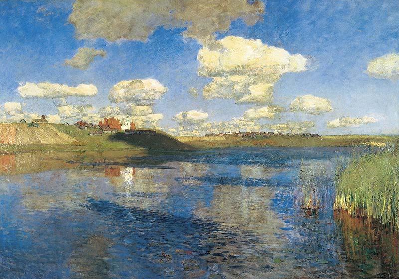 Isaac Levitan Lake. Russia Norge oil painting art